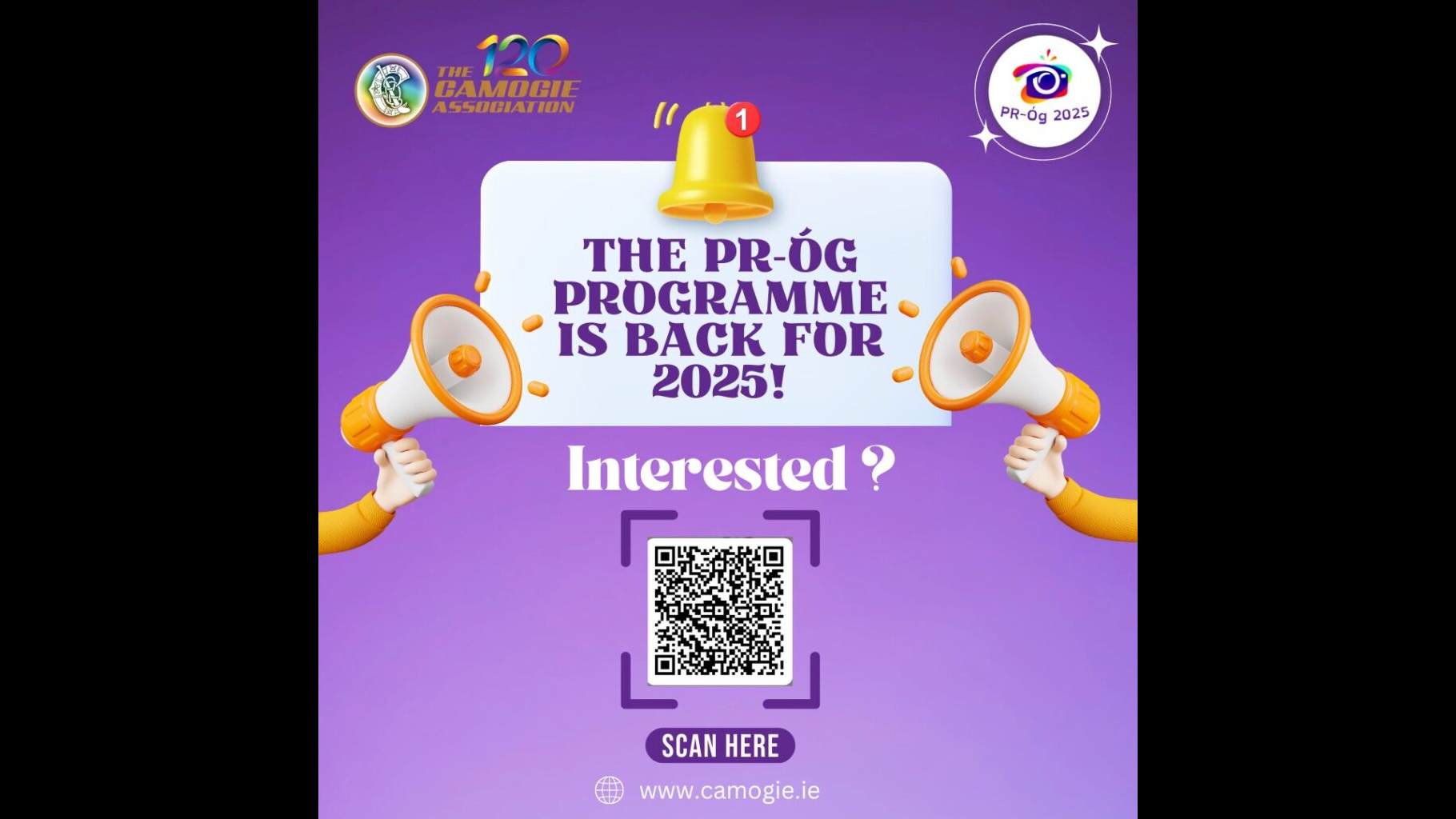 Applications Now Open for the Camogie Association’s PR-Óg Programme 2025!