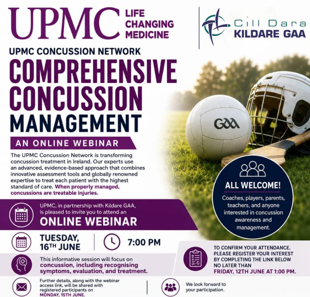 Kildare GAA & UPMC – Comprehensive Concussion Management Webinar